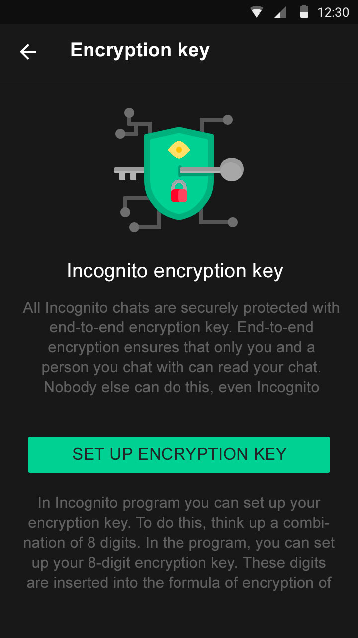 Incognito App Screen 10